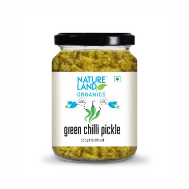 Natureland Green Chilli Pickle, 350Gm 